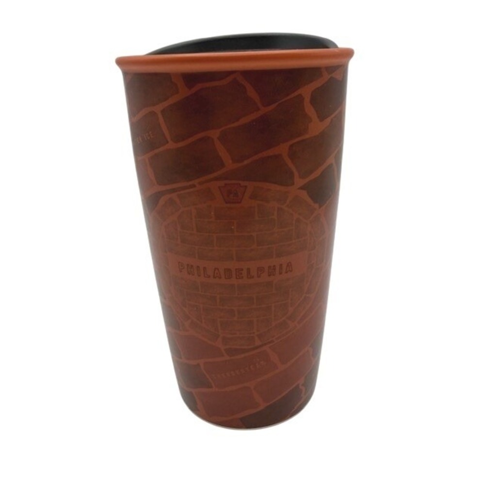 Starbucks Philadelphia City of Brotherly Love Brick Ceramic Travel Tumbler 12oz